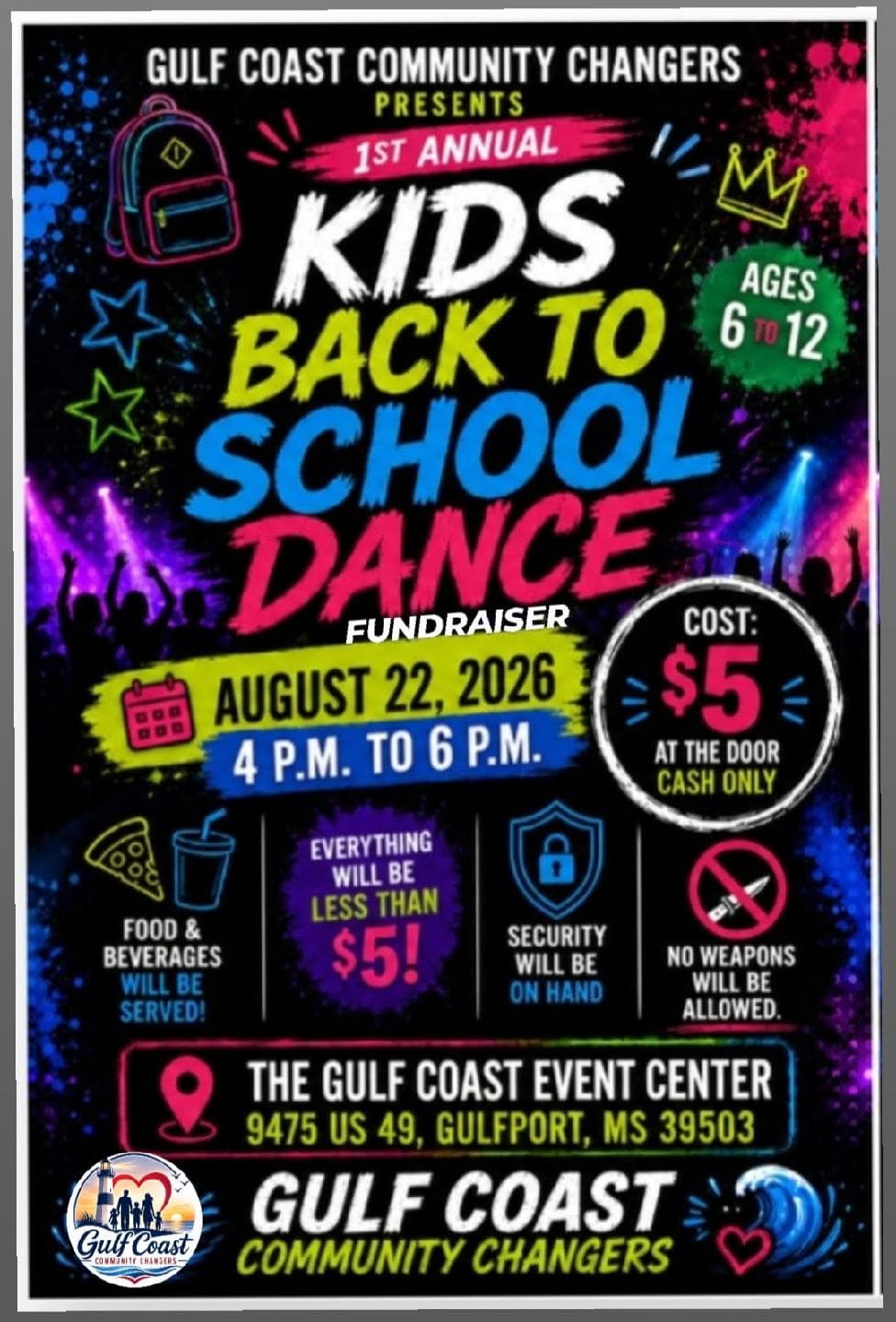 1st Annual Back to School Dance for ages 6 to 12